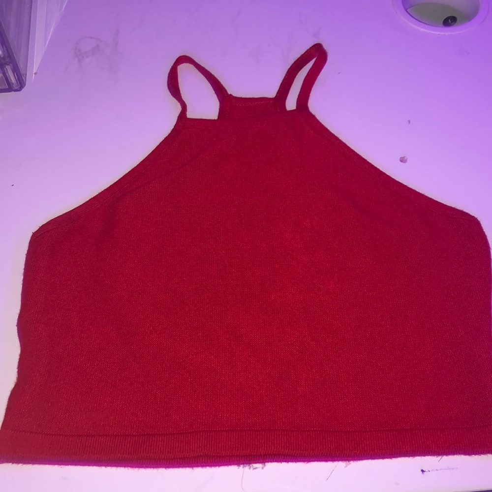 Red crop top